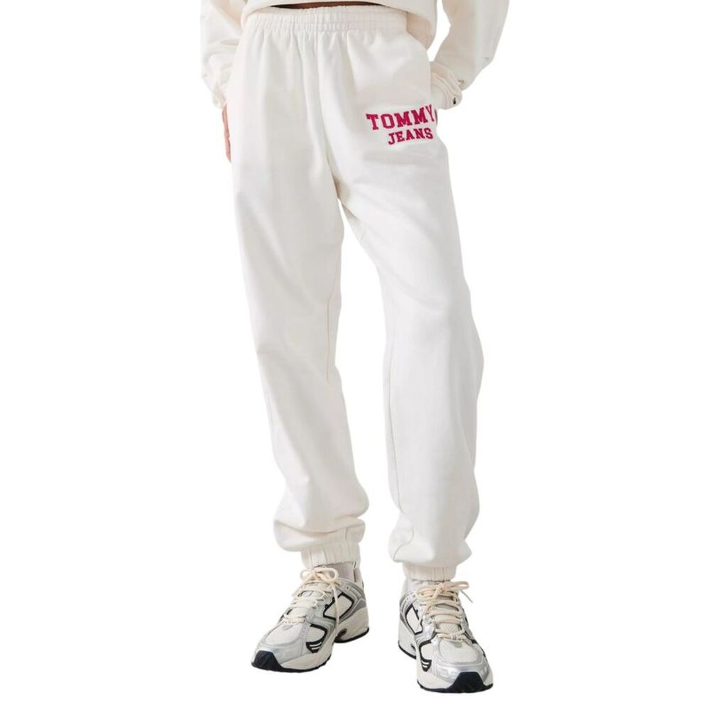 Tommy Jeans Womens/Ladies Varsity Regular Joggers / White